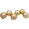6ct. 3" Champagne Gold 2-Finish Glass Ball Ornaments